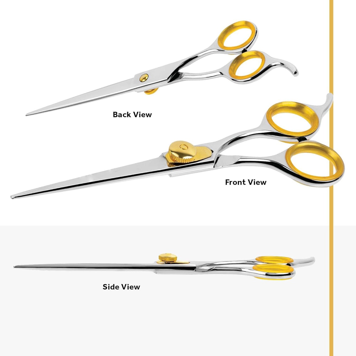 Gold Touch Professional Straight Pet Grooming Scissors - Great Gift Idea with Case