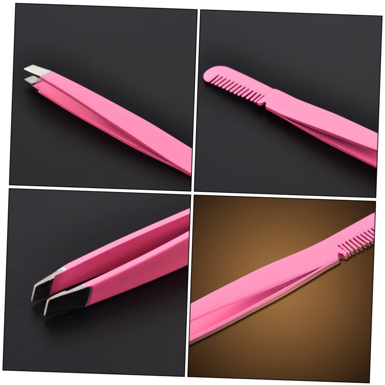 Precision Eyebrow Tweezers with Comb - Shape Your Brows Like a Pro!