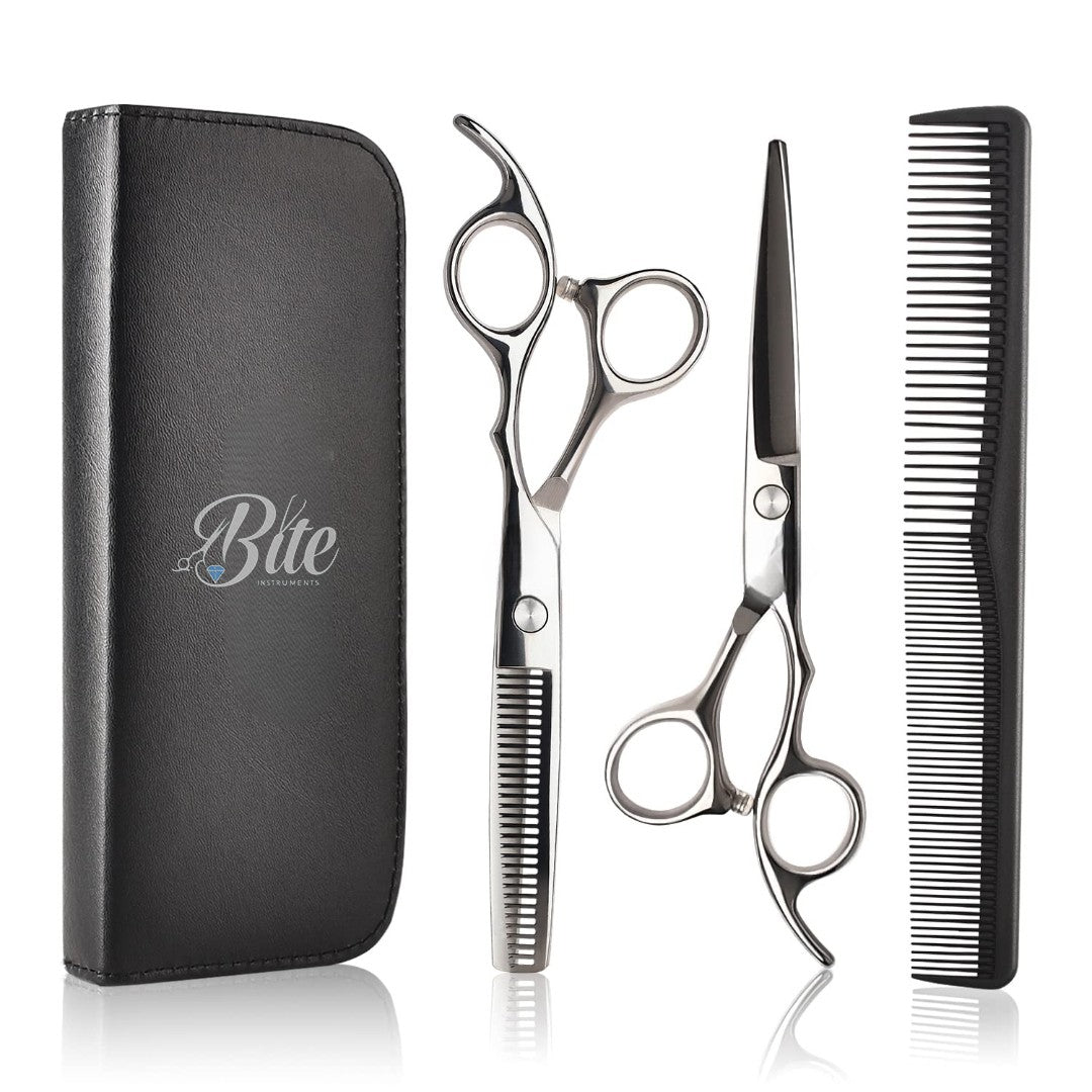 Barber Haircut Kit – Professional Hair Cutting & Thinning Scissors Set | Bite Instruments