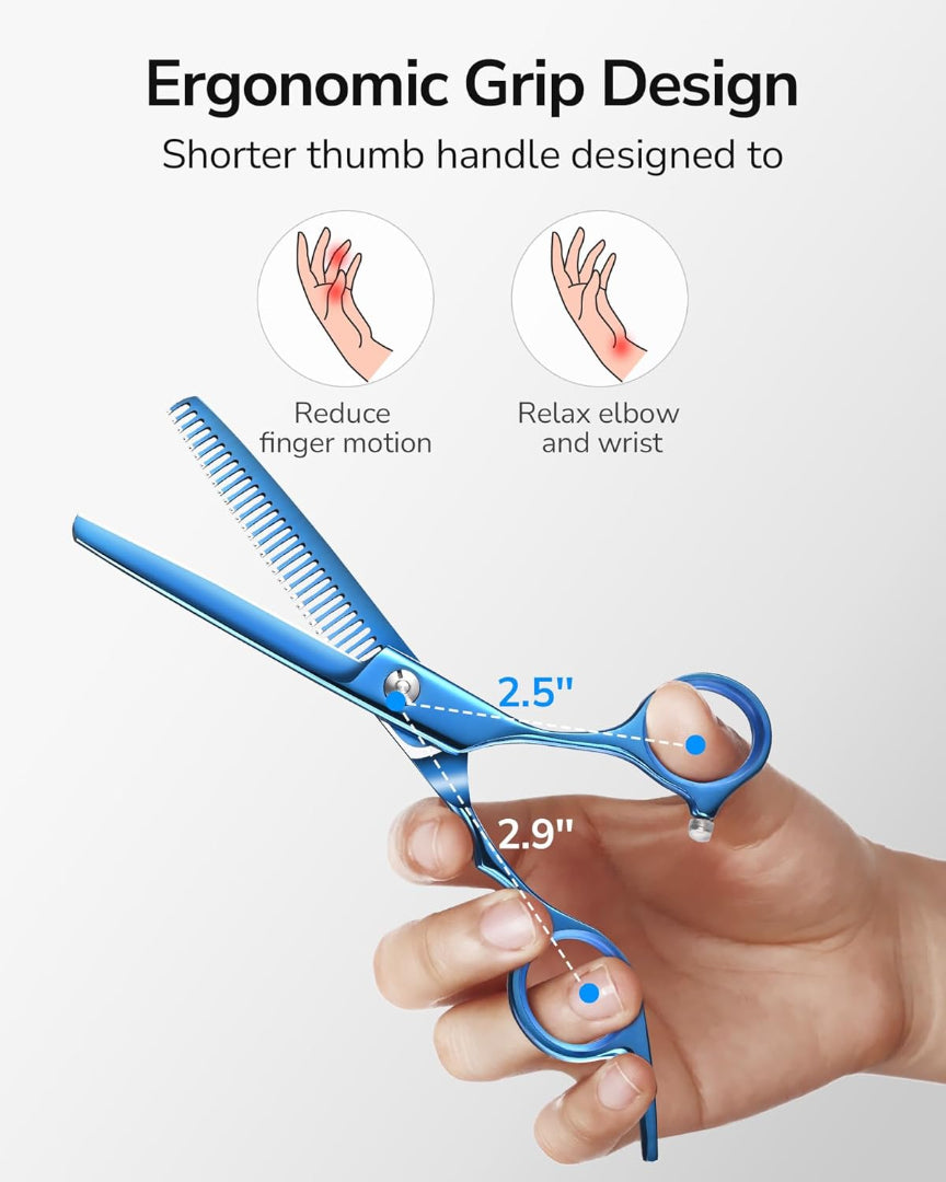 Professional Barber Hair Cutting Scissors Kit – 6.5” Japanese Stainless Steel Shears