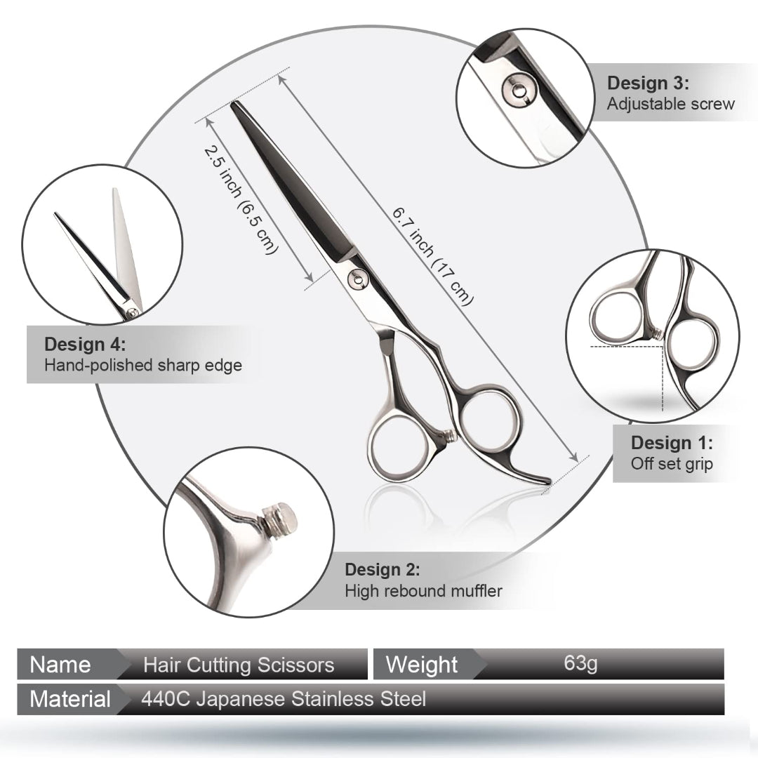 Barber Haircut Kit – Professional Hair Cutting & Thinning Scissors Set | Bite Instruments