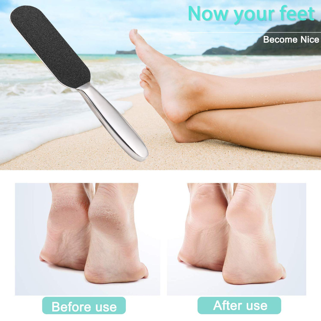 Bite Instruments Stainless Steel Callus Remover Professional Foot File for Smooth Feet