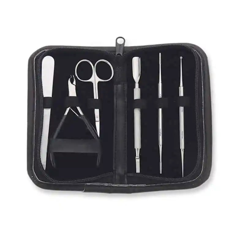 Professional Manicure Set - Stainless Steel Nail Care Kit with Clippers, Scissors & Tools - Precision Beauty Instruments