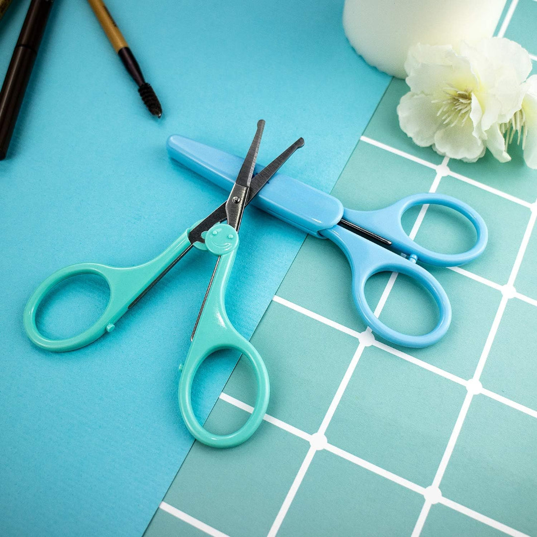 Eyelash Scissors, Small Scissors for Facial, Nose, Eyebrow, and Beard Hair Trimming & Grooming