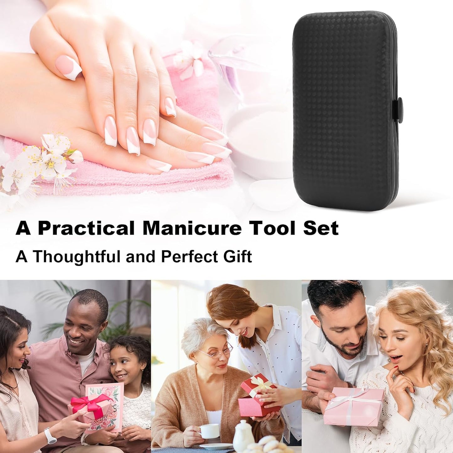 Black Manicure Pedicure Grooming Kit by Bite Instruments