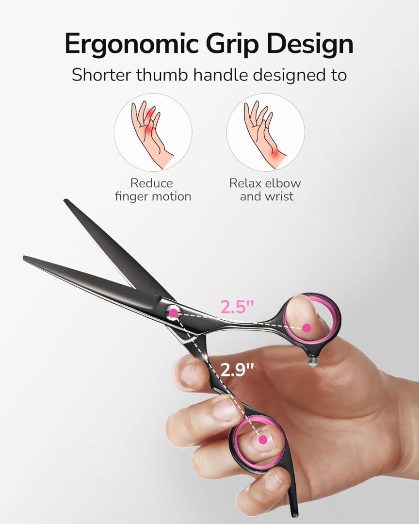 Professional Hair Cutting Scissors – 6.5” Inch Barber Shears by Bite Instruments