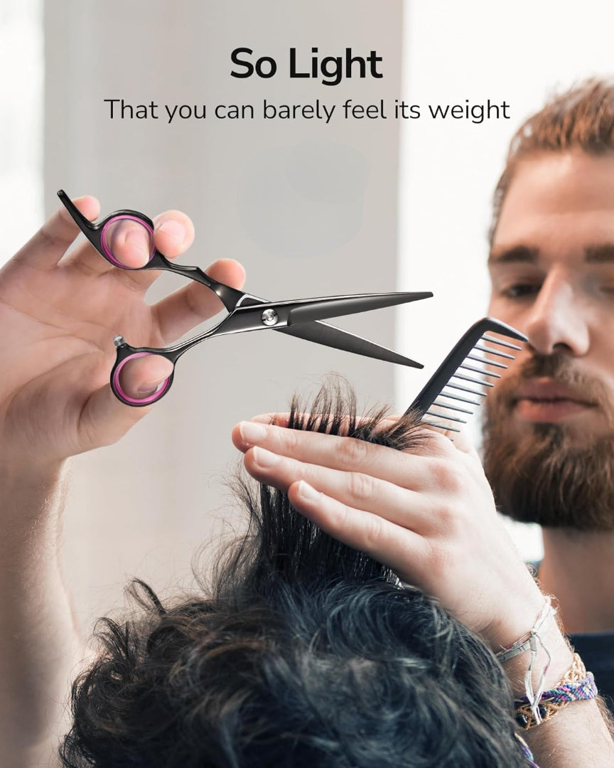 Professional Hair Cutting Scissors – 6.5” Inch Barber Shears by Bite Instruments