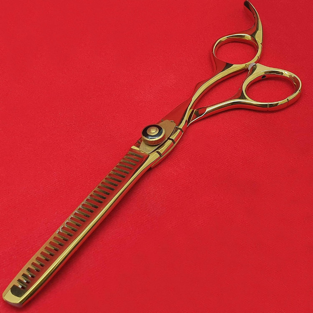 Professional Haircut Scissors Set - Barber Scissor, Thinning Shear, Straight Edge Razor With Case