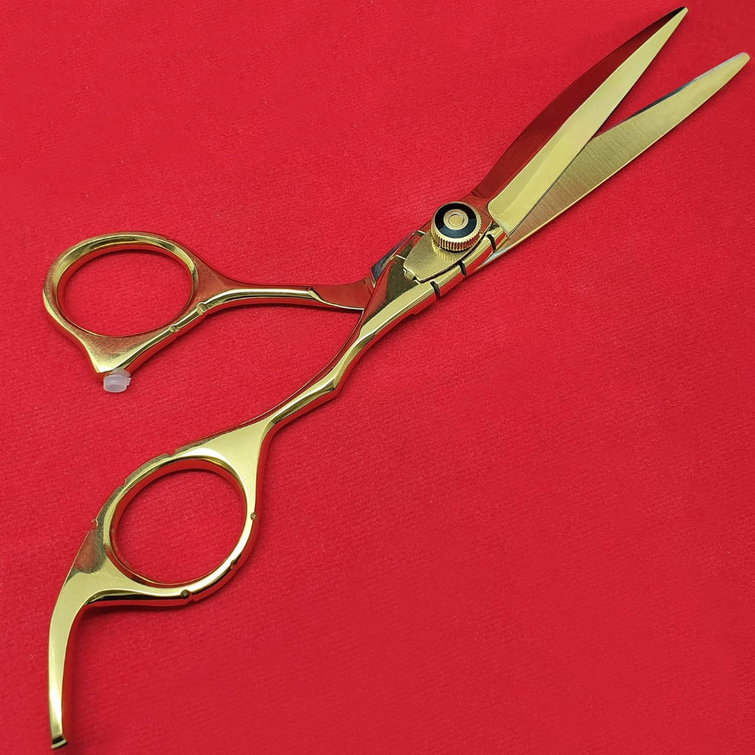 Professional Haircut Scissors Set - Barber Scissor, Thinning Shear, Straight Edge Razor With Case