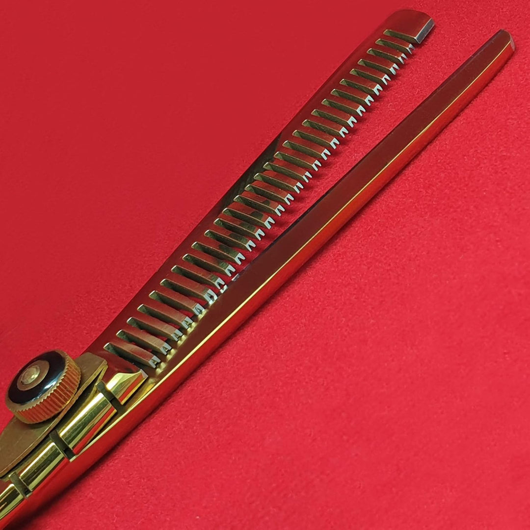 Professional Haircut Scissors Set - Barber Scissor, Thinning Shear, Straight Edge Razor With Case