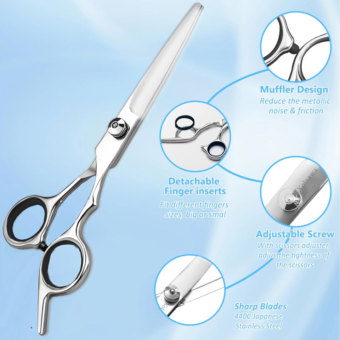 Professional Hair Cutting Scissors – 6.5” Inch Barber Shears by Bite Instruments