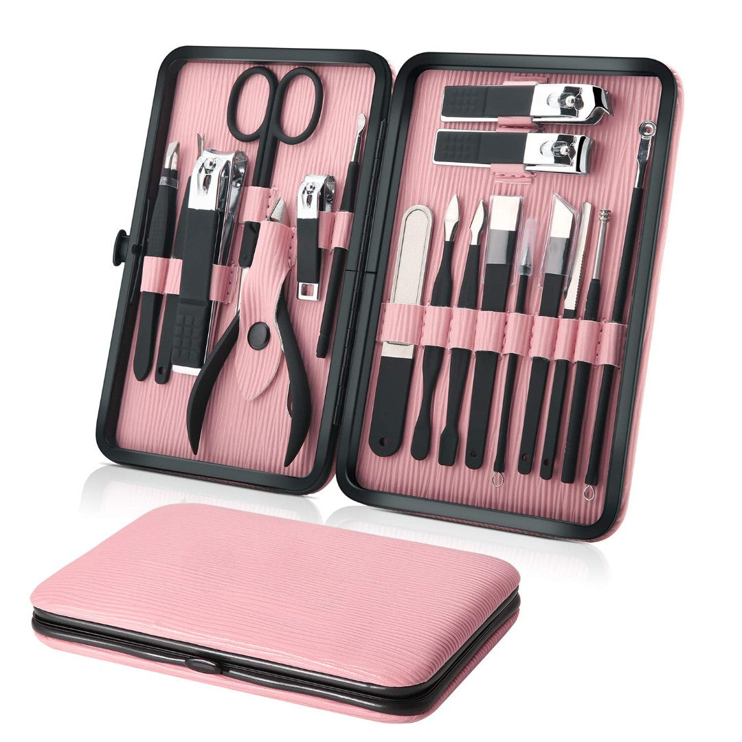 Bite Instruments Compact Travel Manicure Set - Portable Nail Grooming Kit