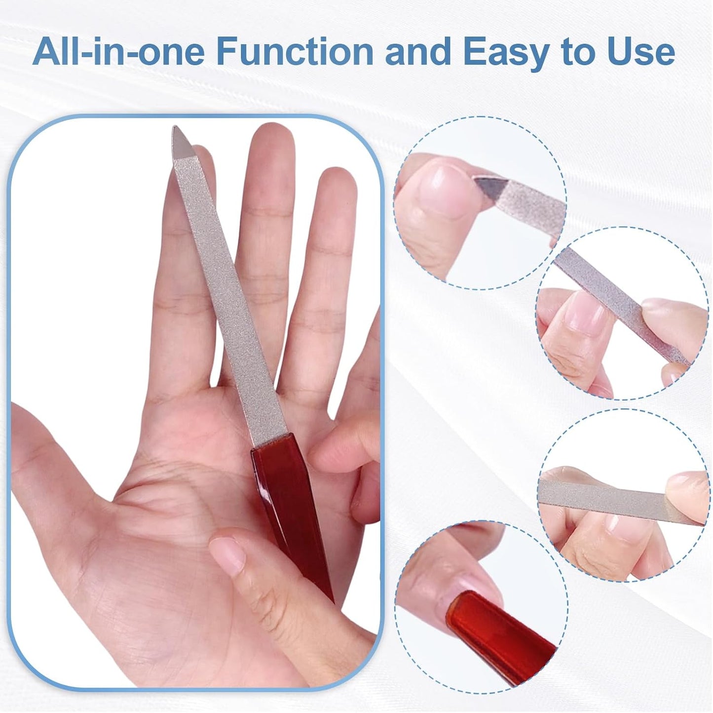 Bite Instruments | Professional Red Nail File & Buffer Stainless Steel