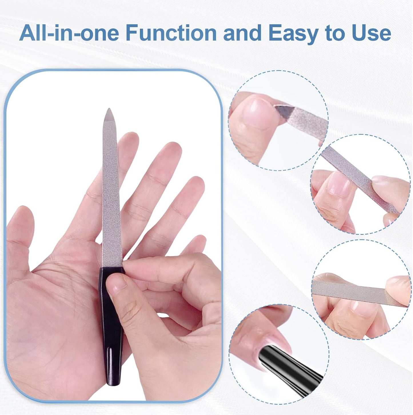 Bite Instruments | Professional Black Nail File & Buffer Stainless Steel