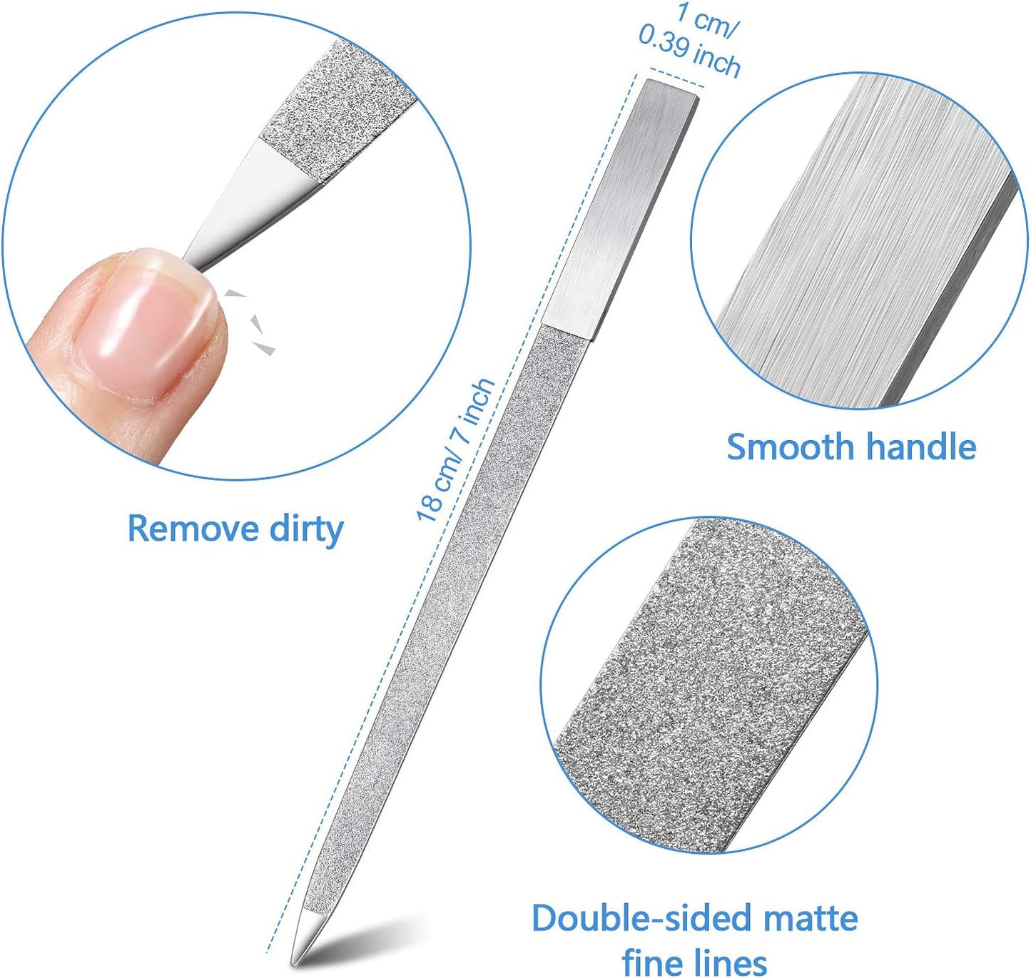 Professional Nail Files 100/180 Grit – Double-Sided Emery Boards for Manicure & Pedicure