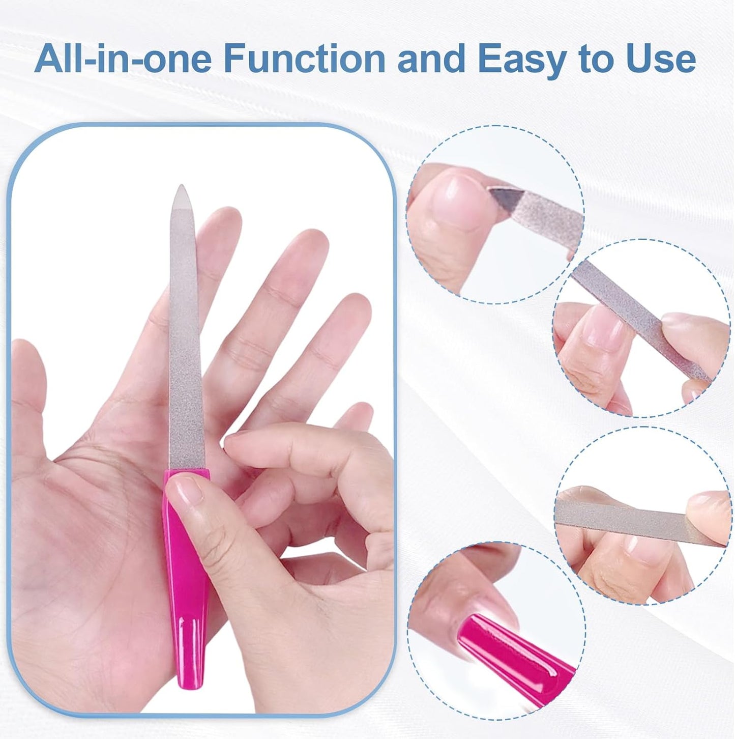 Professional Nail Files 100/180 Grit – Double-Sided Emery Boards for Manicure & Pedicure