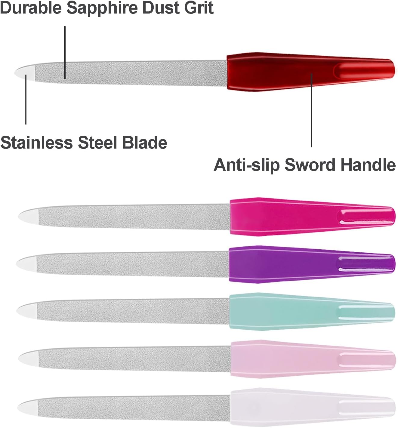 Bite Instruments | Professional Red Nail File & Buffer Stainless Steel