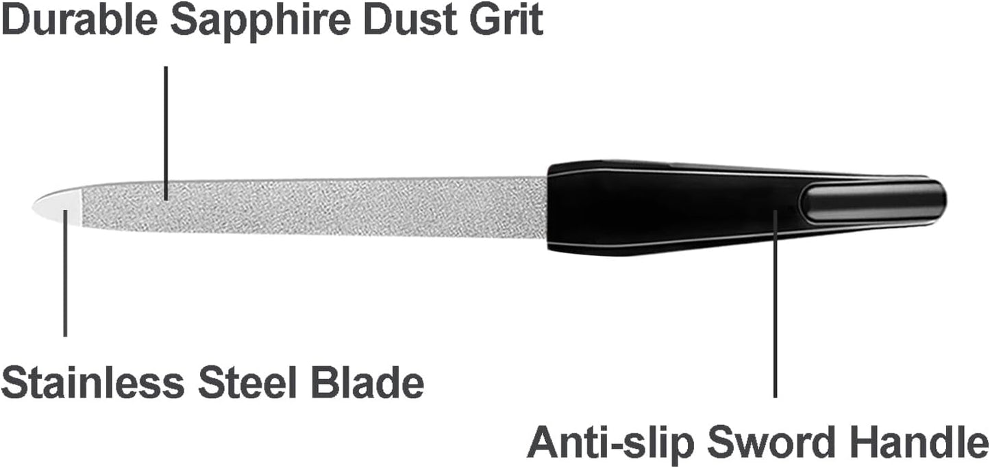 Bite Instruments | Professional Black Nail File & Buffer Stainless Steel