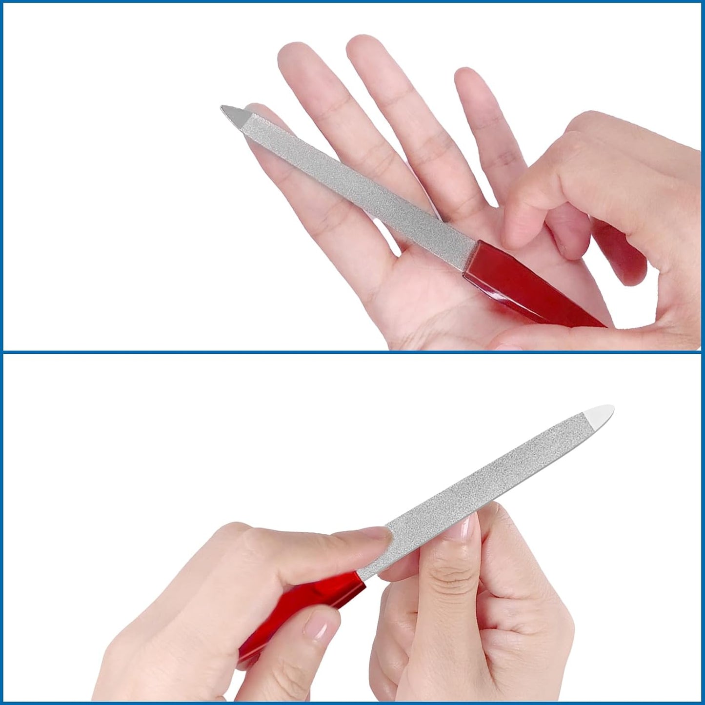 Bite Instruments | Professional Red Nail File & Buffer Stainless Steel