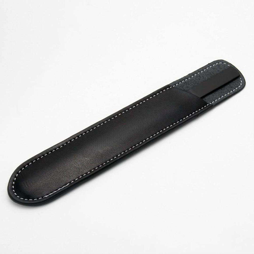 Stainless Steel Nail File with Anti-Slip Handle and Leather Case Bite Instruments