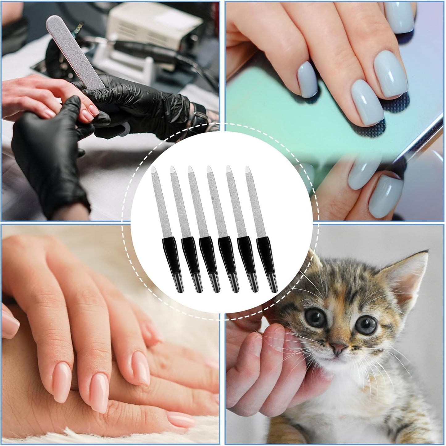 Professional Nail Files 100/180 Grit – Double-Sided Emery Boards for Manicure & Pedicure
