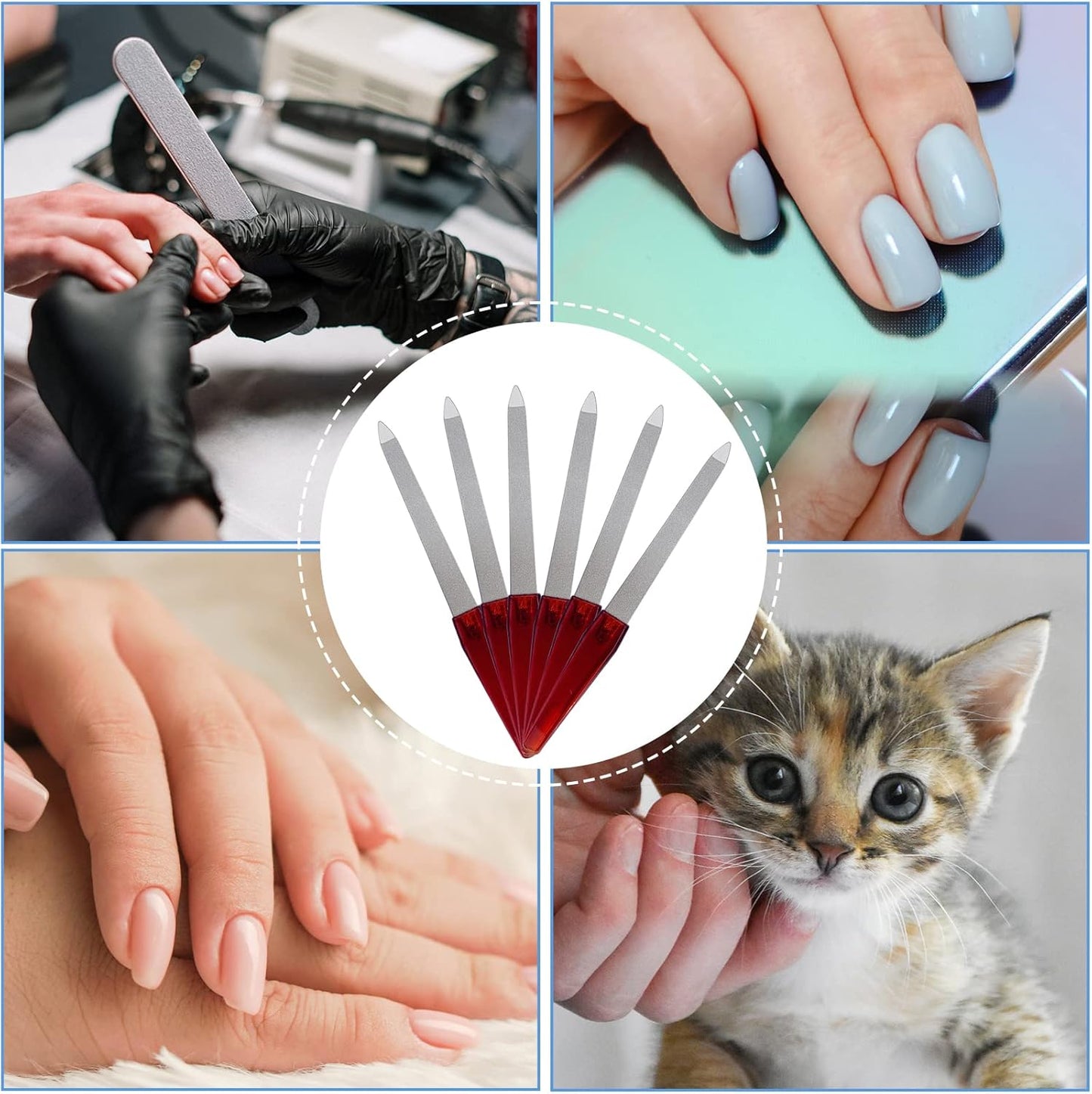 Bite Instruments | Professional Red Nail File & Buffer Stainless Steel
