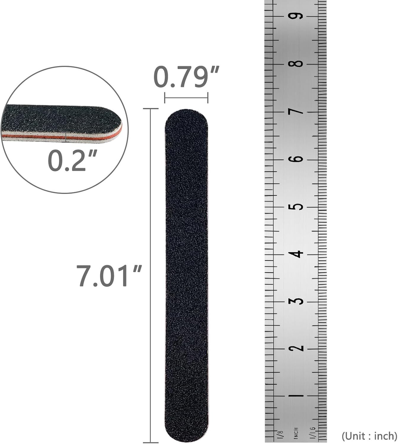 Professional Nail File Double - Sided | Emery Board for Manicures & Pedicures Tool Bite Instruments