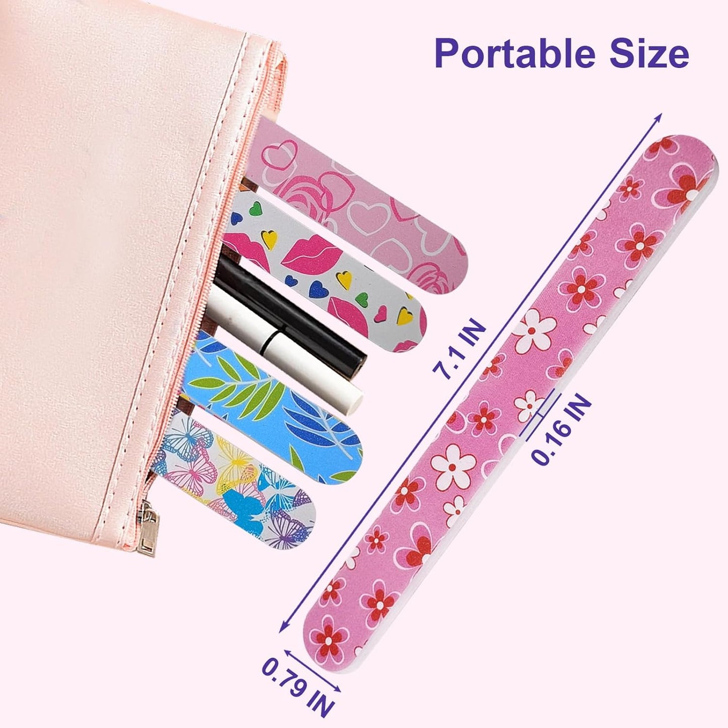 Bite Instruments Professional Fingernails Emory Boards Buffer Manicure Tool Nail File Double Sided