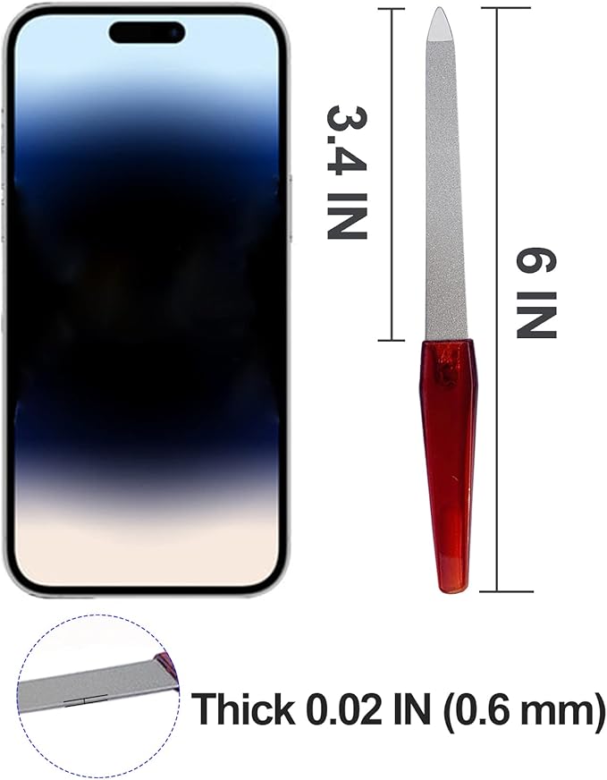 Professional 6-Piece Nail File Set – Stainless Steel Double-Sided Sapphire Grit Files | Bite Instruments (Sialkot, Pakistan)