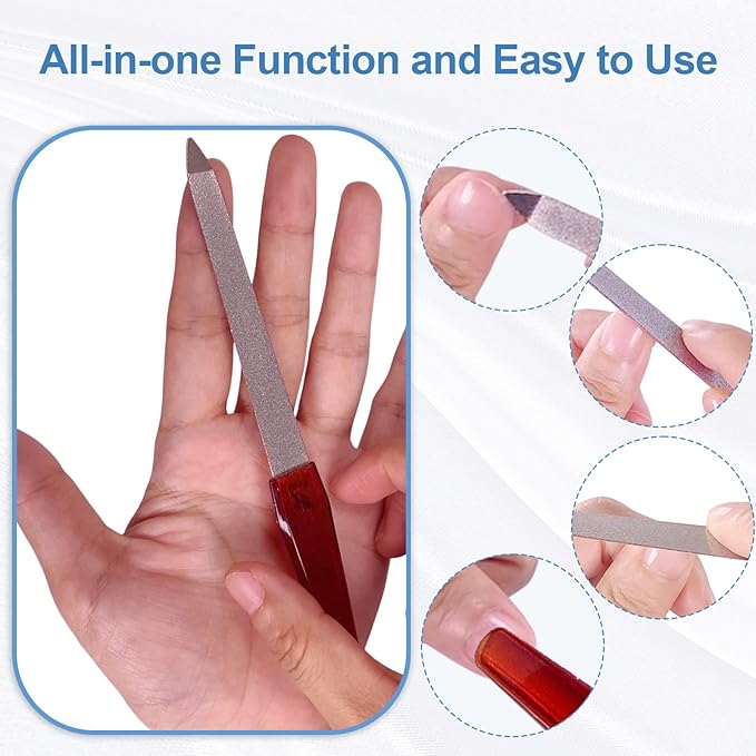 Professional 6-Piece Nail File Set – Stainless Steel Double-Sided Sapphire Grit Files | Bite Instruments (Sialkot, Pakistan)