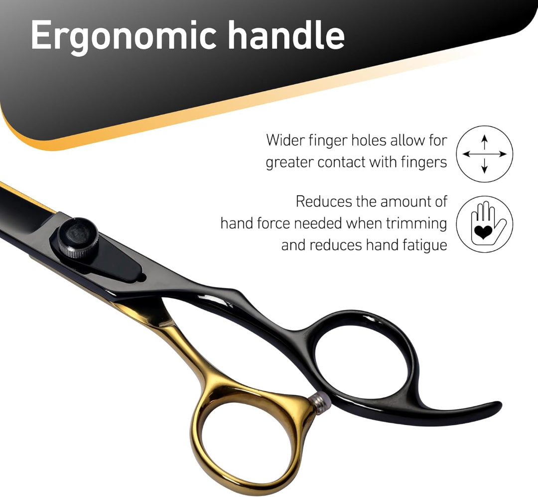 Premium Straight Shears Right-Handed Professional Dog & Cat Grooming Scissors