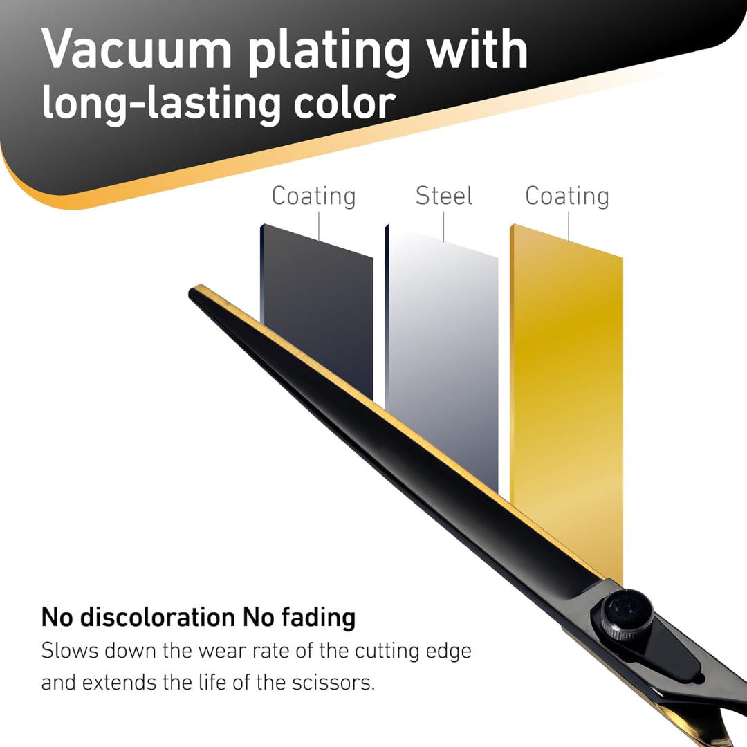 Premium Straight Shears Right-Handed Professional Dog & Cat Grooming Scissors