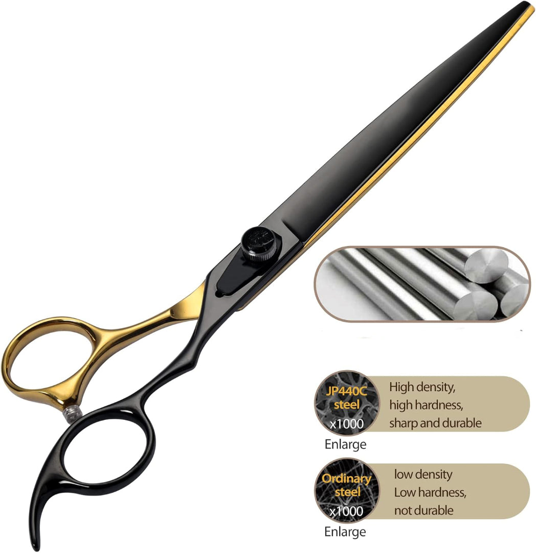 Premium Straight Shears Right-Handed Professional Dog & Cat Grooming Scissors