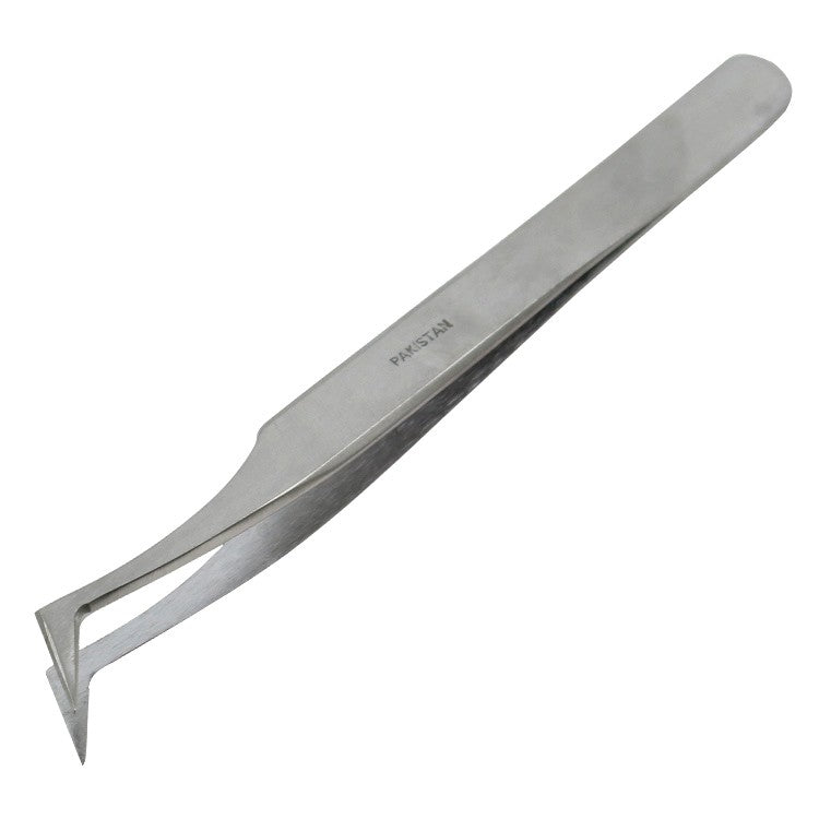 Ultra-Precision Steel Ingrown Hair Tweezer - Curved Tip for Flawless Skin