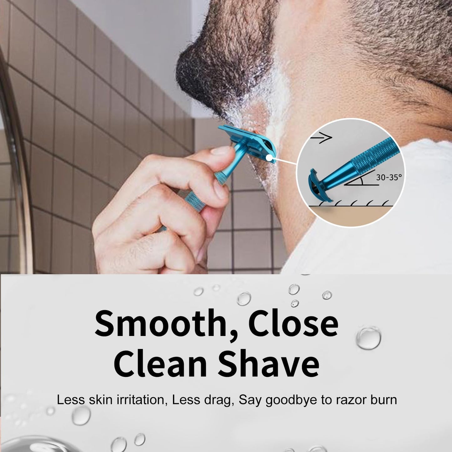 Bite Instruments Safety Razor For Man With 10 Premium Stainless Steel Razor Blade