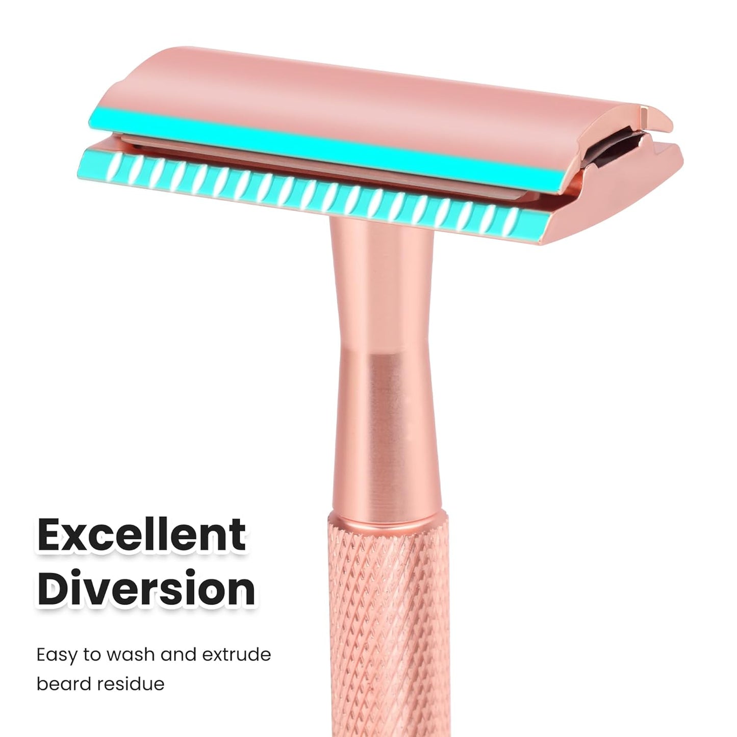 Bite Instruments Professional Rose Gold Safety Razor | Double Edge with Stand