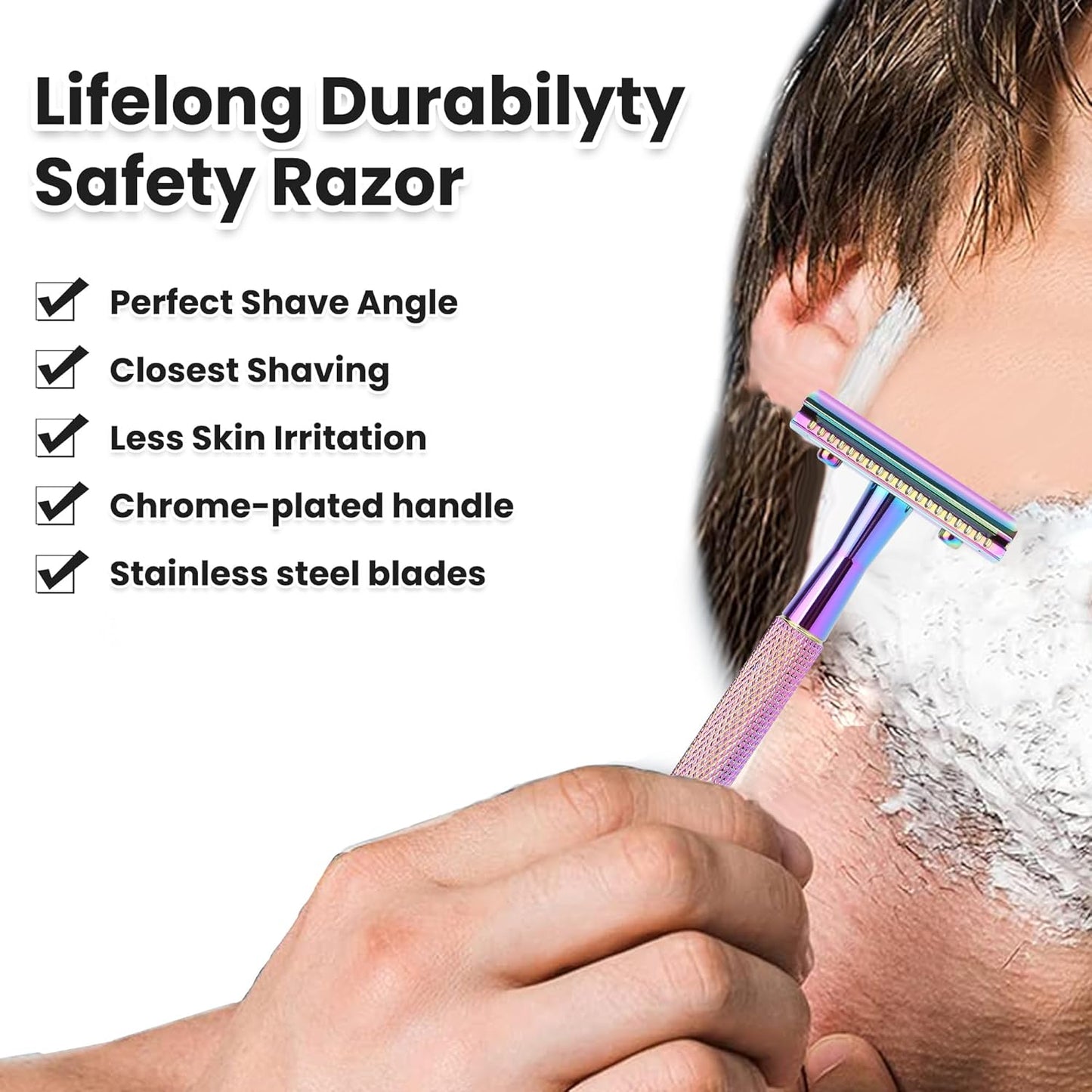 Bite Instruments Safety Razor | Stainless Steel Double Edge Razor for Men & Women