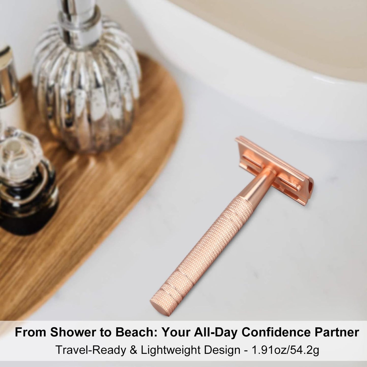 Bite Instruments Safety Razor | Stainless Steel Double Edge Razor for Men & Women