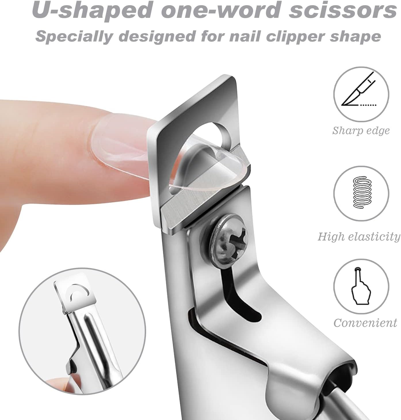 Professional Acrylic False Nail Clippers for Acrylic Nails Bite Instruments