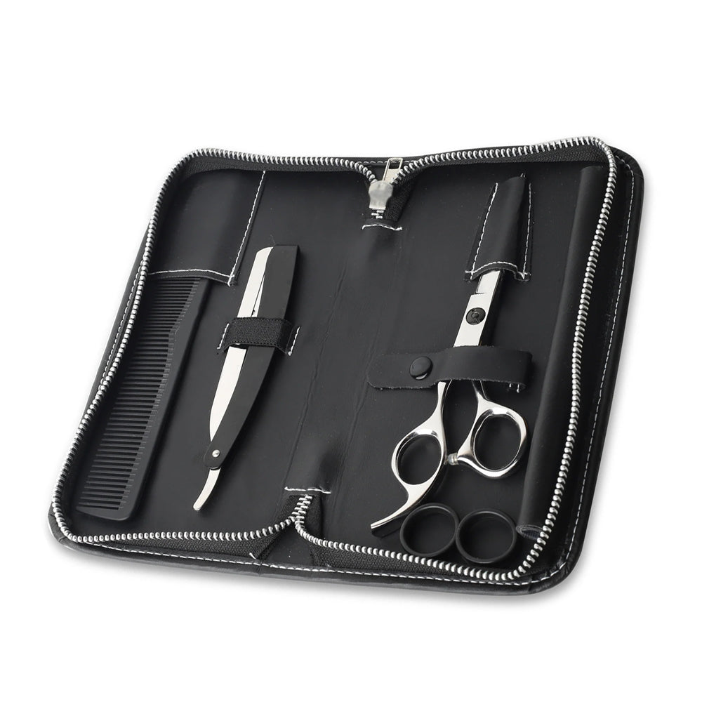 Hair Cutting Scissors & Shears Kit with Razor and Comb Barber Hairdressing Set
