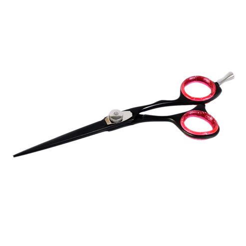 Professional Black Razor Blade Hair Cutting Scissors - 6 Inch