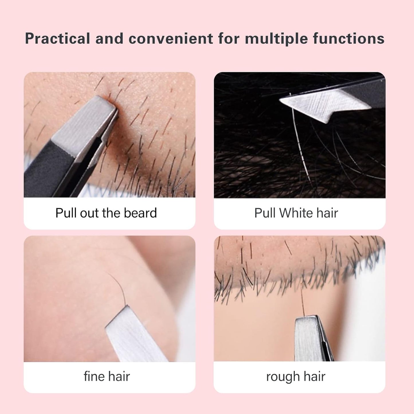 Professional Tweezer Set Precision Tweezers For Facial Hair, Eyebrow Tweezer Stainless Steel