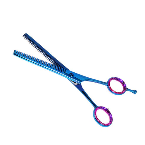Professional Blue Coated Hair Thinning Scissors - 7 Inch
