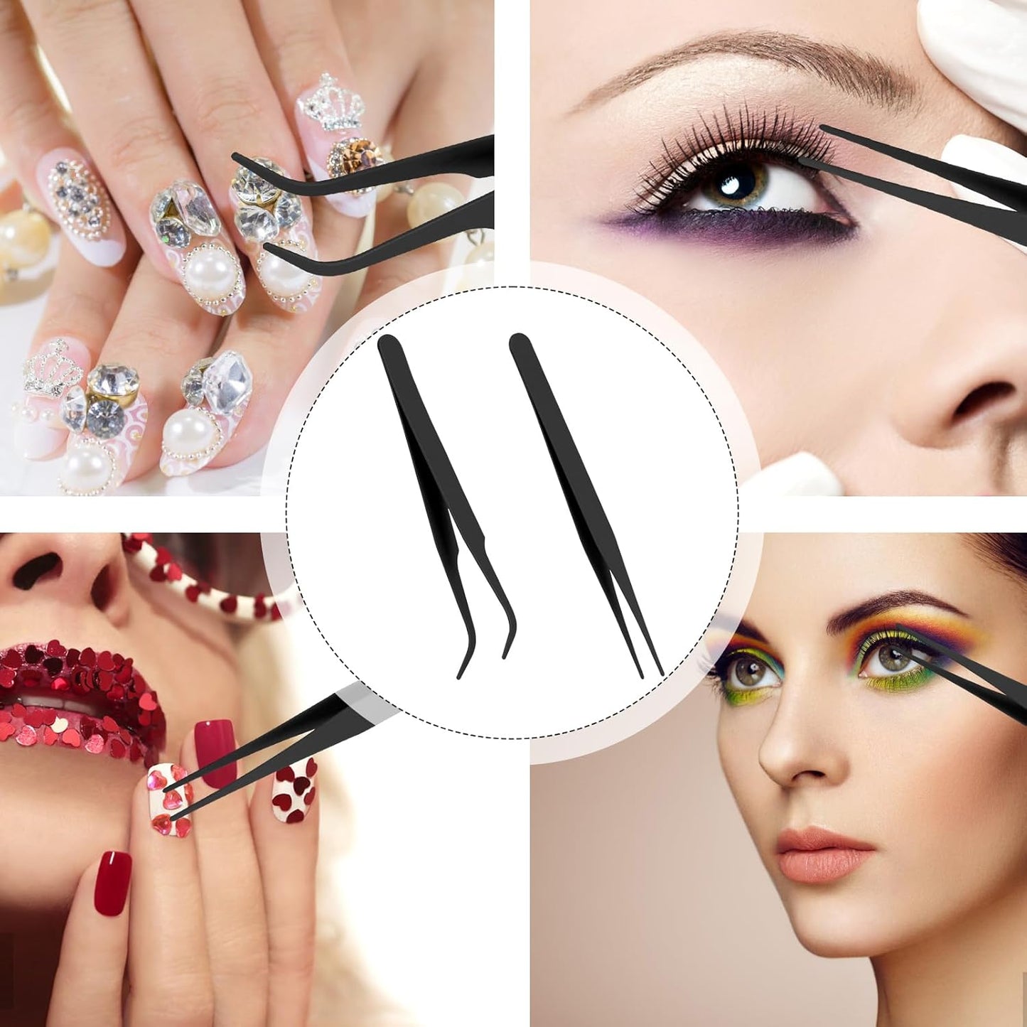 Bite Instruments | Professional Eyelash Extension Tweezer Set - Curved & Straight