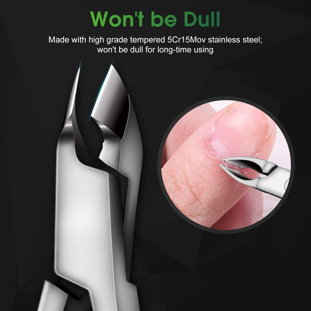 Bite Instruments Multicolor Ergonomic Cuticle Cutter with Non-Slip Grip
