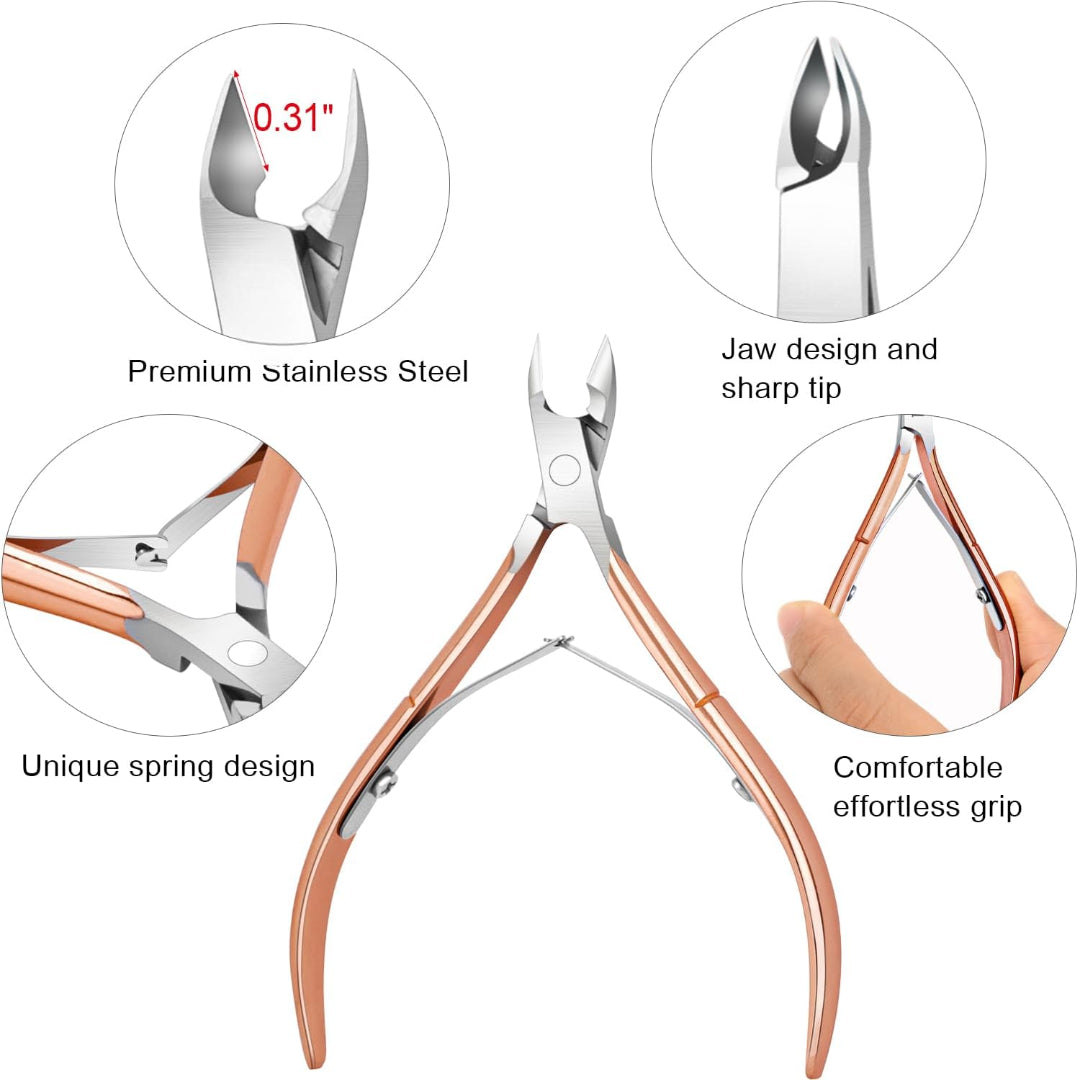 Professional 4Pcs Set Cuticle Nippers Stainless Steel | Bite Instruments
