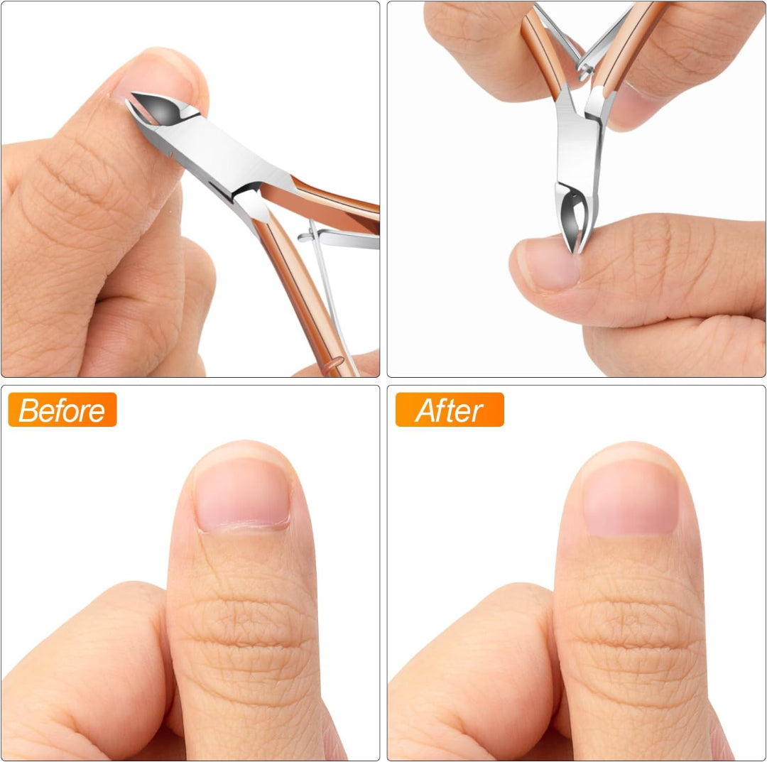 Professional 4Pcs Set Cuticle Nippers Stainless Steel | Bite Instruments