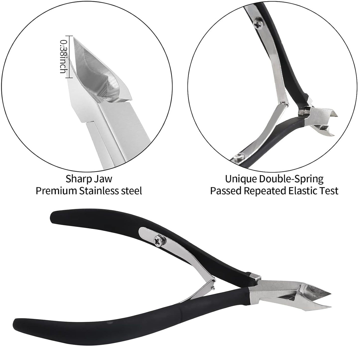 Professional Black Handle Cuticle Nipper & Pusher Set | Bite Instruments