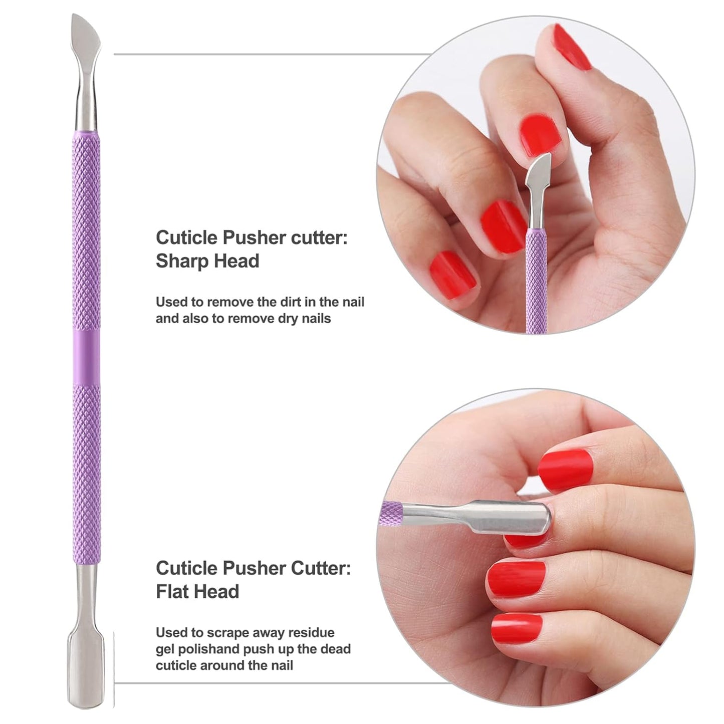 Professional Light Purple Cuticle Nipper & Pusher Set | Bite Instruments