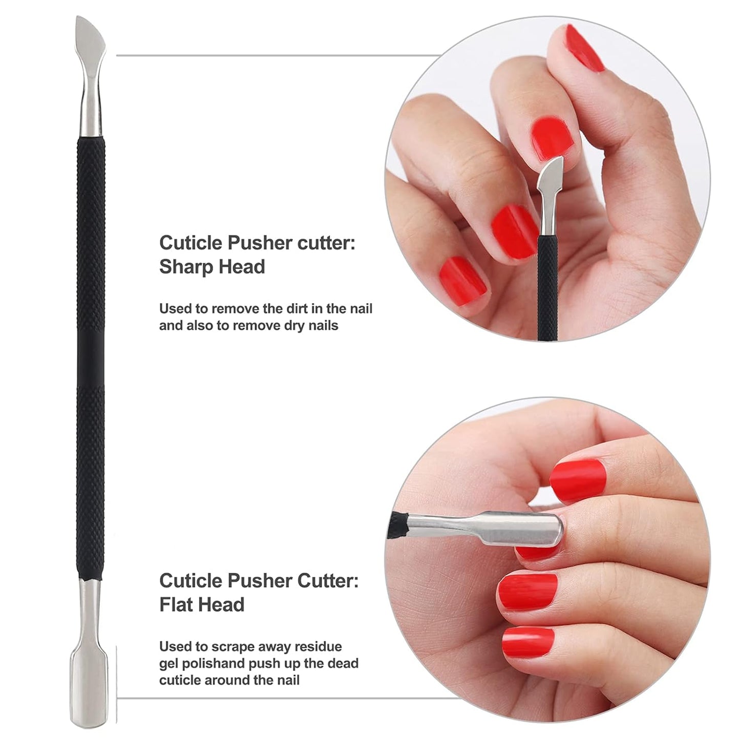 Professional Black Handle Cuticle Nipper & Pusher Set | Bite Instruments